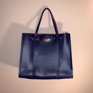 Navy blue & hot pink kate spade purse